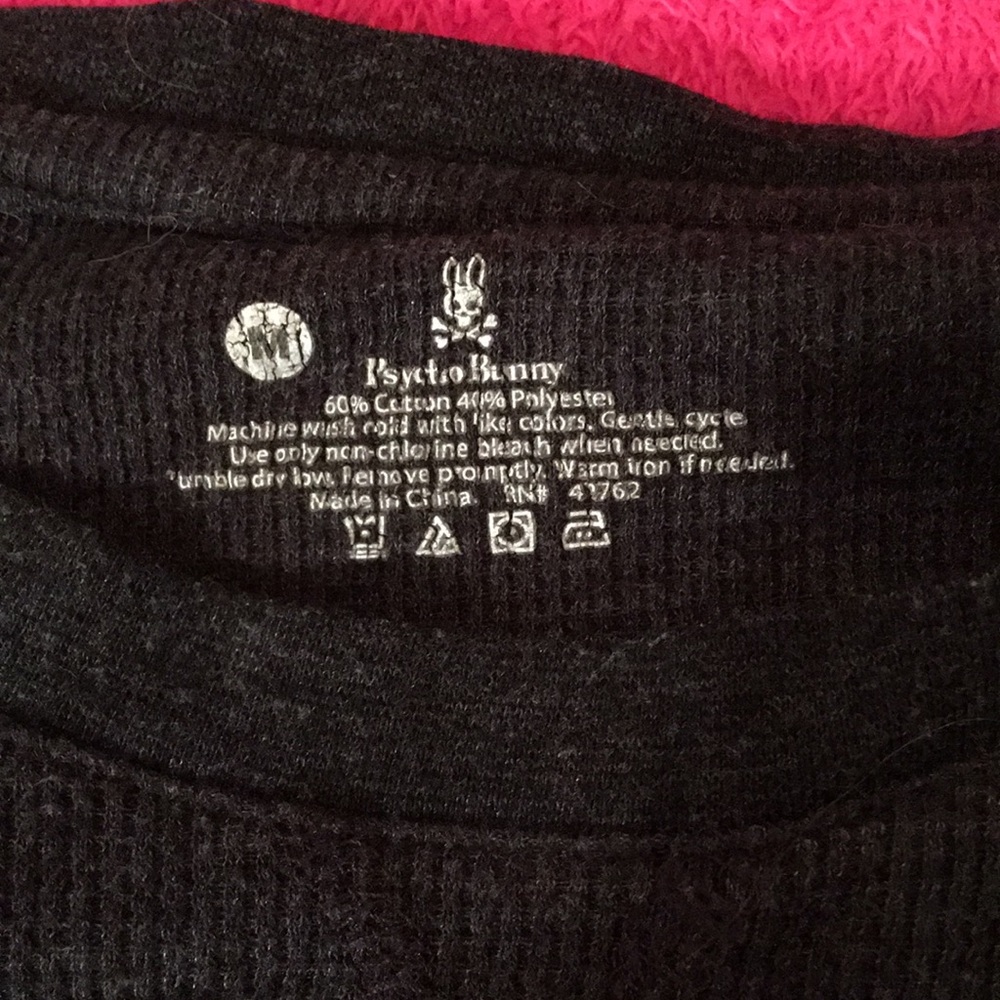 Psycho Bunny Black Long Sleeve with Red Accent - Picture 2 of 14